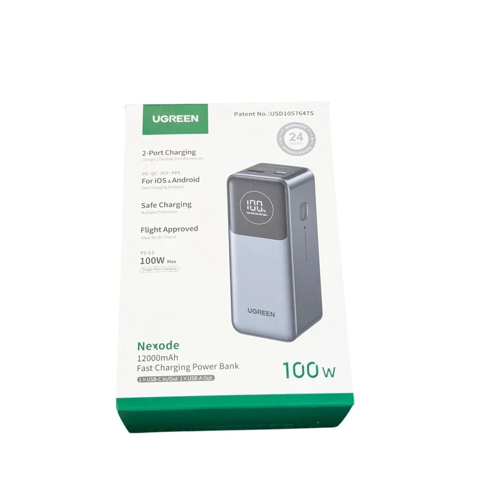 R8U UGREEN - Nexode 100W 12000mAh Fast Charge Power Bank with Smart Display Used